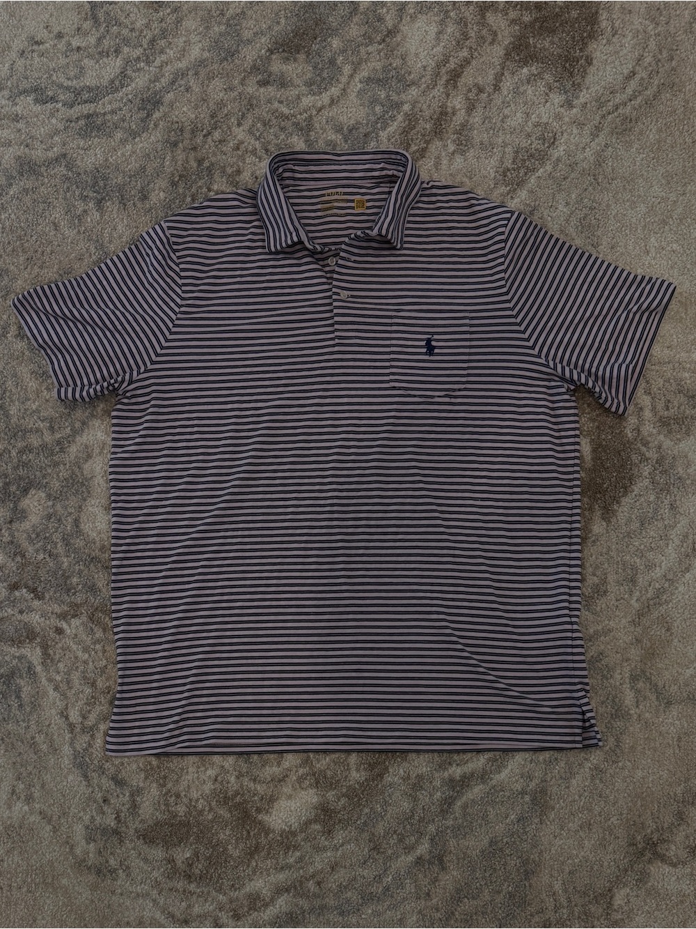 Polo by Ralph Lauren Men’s Navy & White Striped Polo